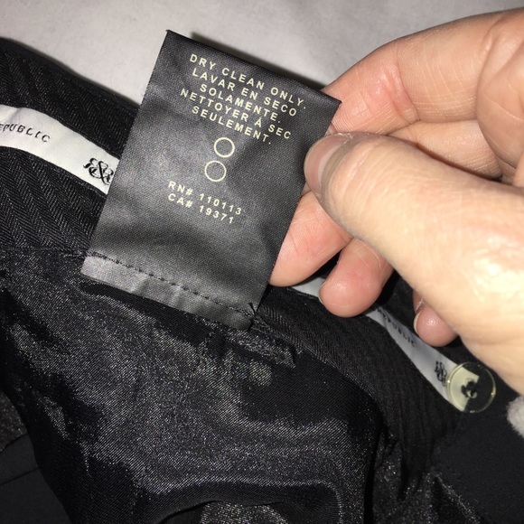 Straight leg black trouser with leather details - Picture 8 of 8